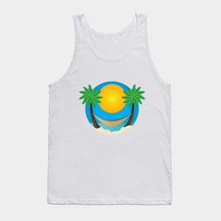 Hammock palm trees sun beach Tank Top